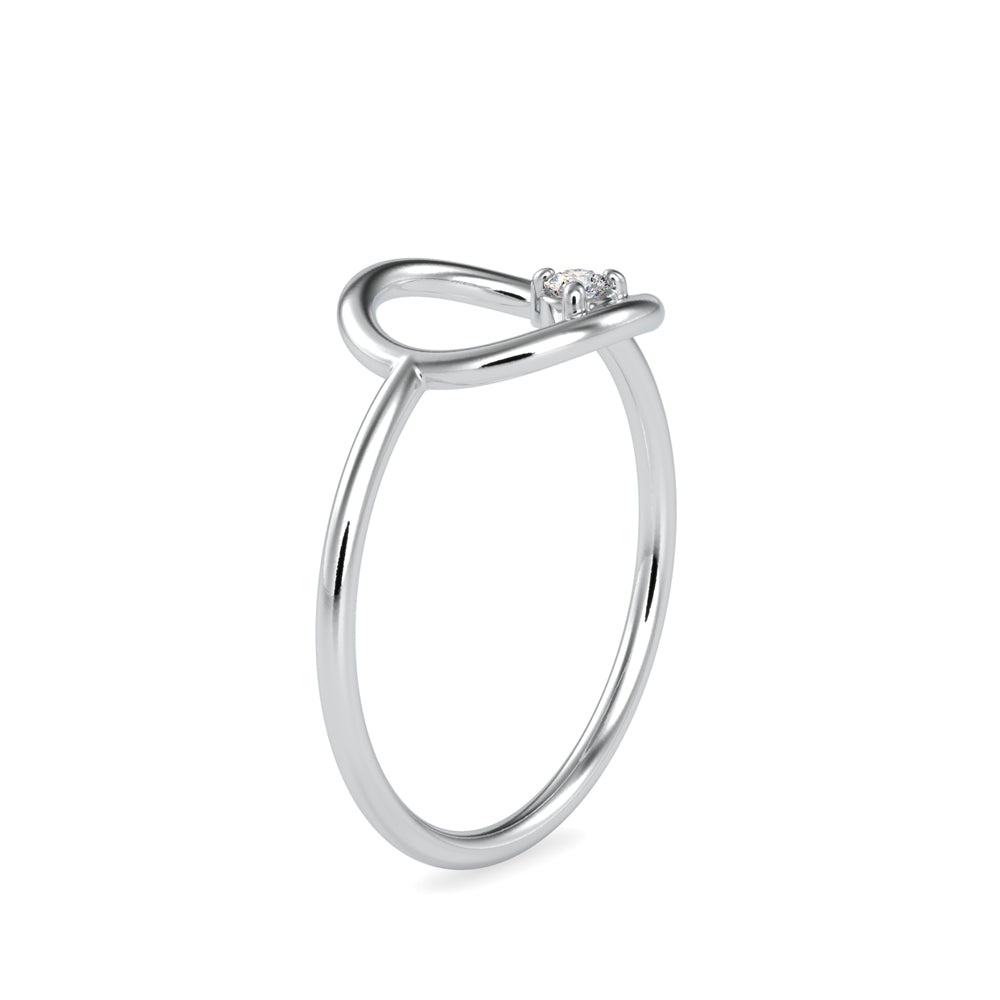 0.04Ct Round Prong Set Lab-Grown Diamond Gold Ring