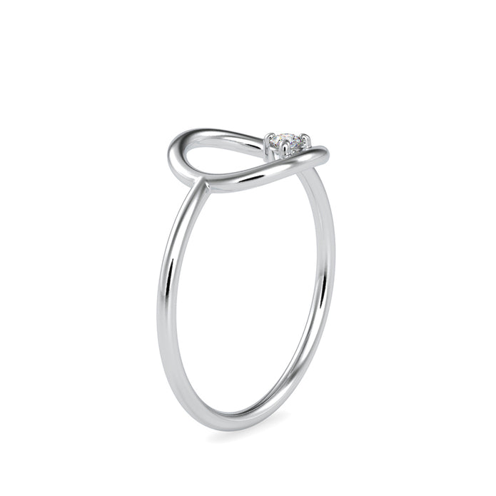 0.04Ct Round Prong Set Lab-Grown Diamond Gold Ring