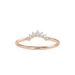 0.09Ct Curved Shape Prong Set Lab-Grown Diamond Gold Ring