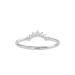 0.09Ct Curved Shape Prong Set Lab-Grown Diamond Gold Ring