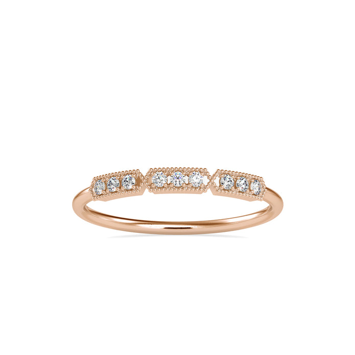 0.07Ct Vintage Prong Set Lab-Grown Diamond Gold Ring