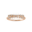 0.12Ct Crown Chevron Style Prong Set Lab-Grown Diamond Gold Ring