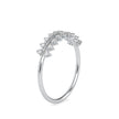 0.12Ct Crown Chevron Style Prong Set Lab-Grown Diamond Gold Ring