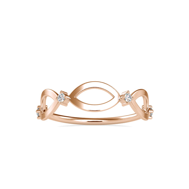 0.05Ct Infinity Prong Set Lab-Grown Diamond Gold Ring