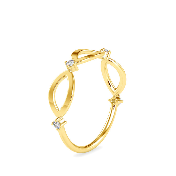 0.05Ct Infinity Prong Set Lab-Grown Diamond Gold Ring