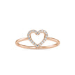 0.07Ct Heart Shape Pave Lab-Grown Diamond Gold Ring