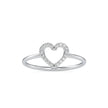 0.07Ct Heart Shape Pave Lab-Grown Diamond Gold Ring