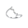 0.21Ct Open Bypass Baguette Lab-Grown Diamond Gold Ring