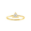 0.10Ct Triangle Shape Round Prong Lab-Grown Diamond Gold Ring