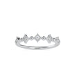 0.09Ct Round Half Eternity Lab-Grown Diamond Gold Ring