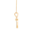 0.14Ct Square Shape Pave Lab-Grown Diamond Gold Pendant Necklace