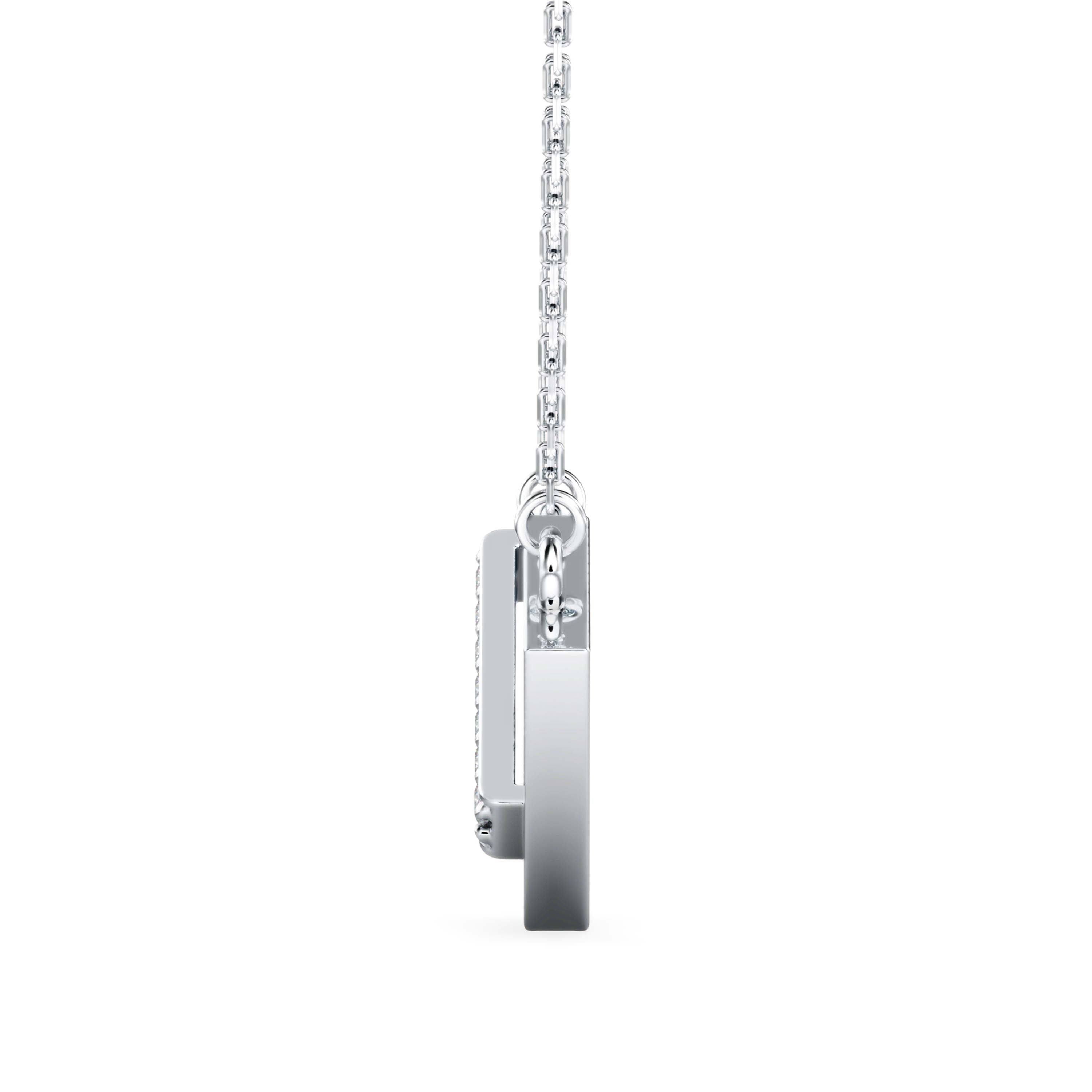 0.07Ct Channel Set Lab-Grown Diamond Gold Pendant Necklace