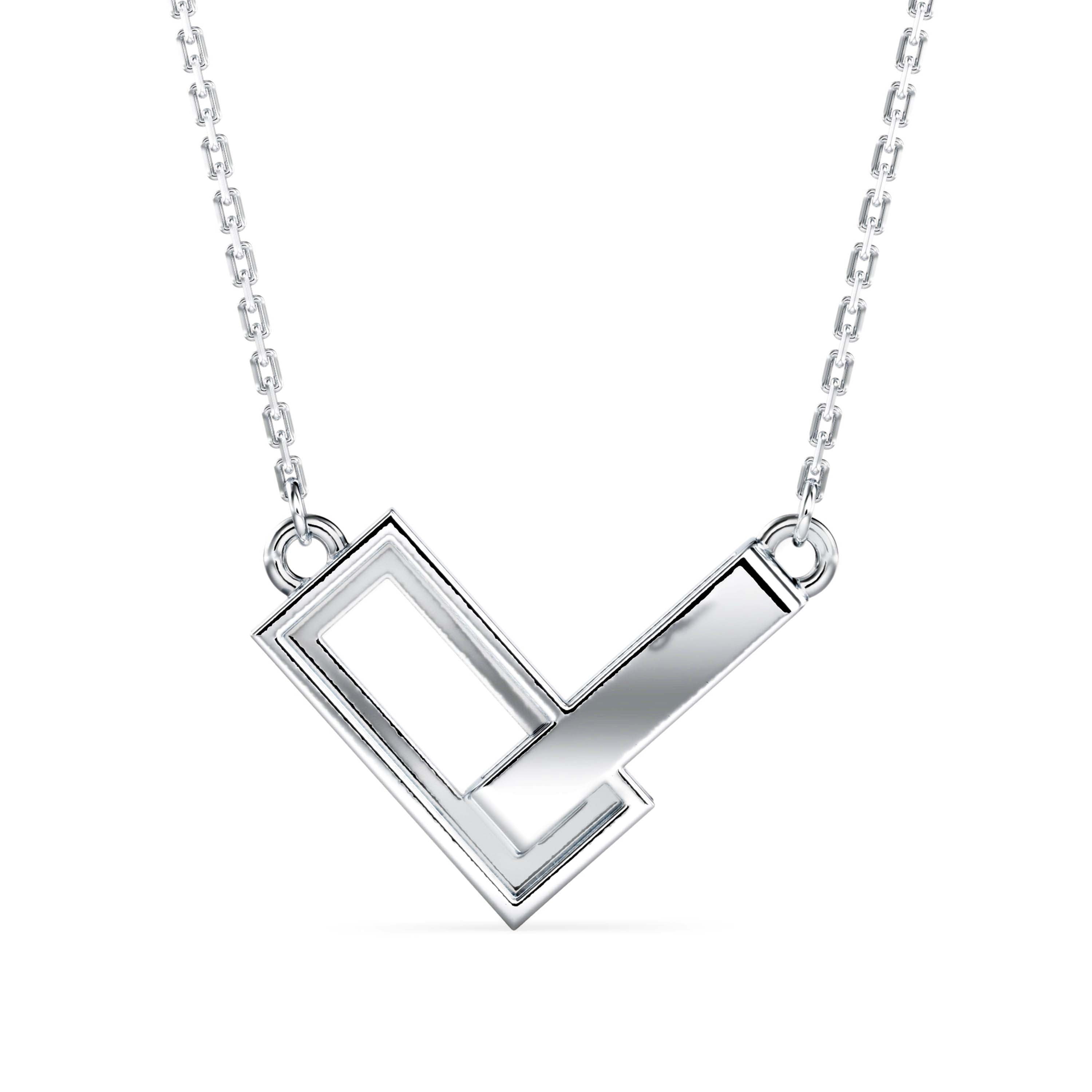 0.07Ct Channel Set Lab-Grown Diamond Gold Pendant Necklace