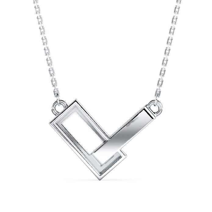 0.07Ct Channel Set Lab-Grown Diamond Gold Pendant Necklace