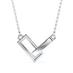 0.07Ct Channel Set Lab-Grown Diamond Gold Pendant Necklace