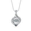 0.34Ct Round Swirl Halo Design Lab-Grown Diamond Gold Pendant Necklace