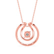 0.26Ct Floting Style Bezel Lab-Grown Diamond Gold Pendant Necklace