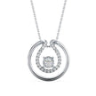 0.26Ct Floting Style Bezel Lab-Grown Diamond Gold Pendant Necklace