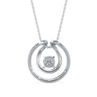 0.26Ct Floting Style Bezel Lab-Grown Diamond Gold Pendant Necklace