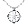 0.04Ct Flower Look Prong Lab-Grown Diamond Gold Pendant Necklace