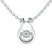 0.10Ct Dancing Round Shape Lab-Grown Diamond Gold Pendant Necklace