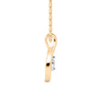 0.10Ct Dancing Round Shape Lab-Grown Diamond Gold Pendant Necklace