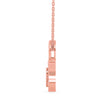 0.07Ct Lock Shaped Prong Lab-Grown Diamond Gold Pendant Necklace