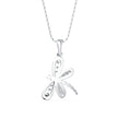 0.14Ct Dragonfly Shape Prong Lab-Grown Diamond Gold Pendant Necklace