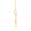 0.14Ct Dragonfly Shape Prong Lab-Grown Diamond Gold Pendant Necklace