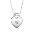 0.02Ct Heart Shape Cluster Lab-Grown Diamond Gold Pendant Necklace