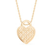 0.02Ct Heart Shape Cluster Lab-Grown Diamond Gold Pendant Necklace