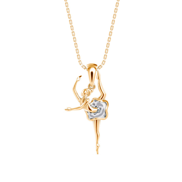 Party Wear Dancing Diva Gold Pendant Necklace