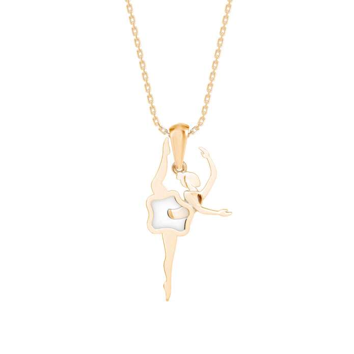 Party Wear Dancing Diva Gold Pendant Necklace