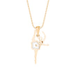 Party Wear Dancing Diva Gold Pendant Necklace