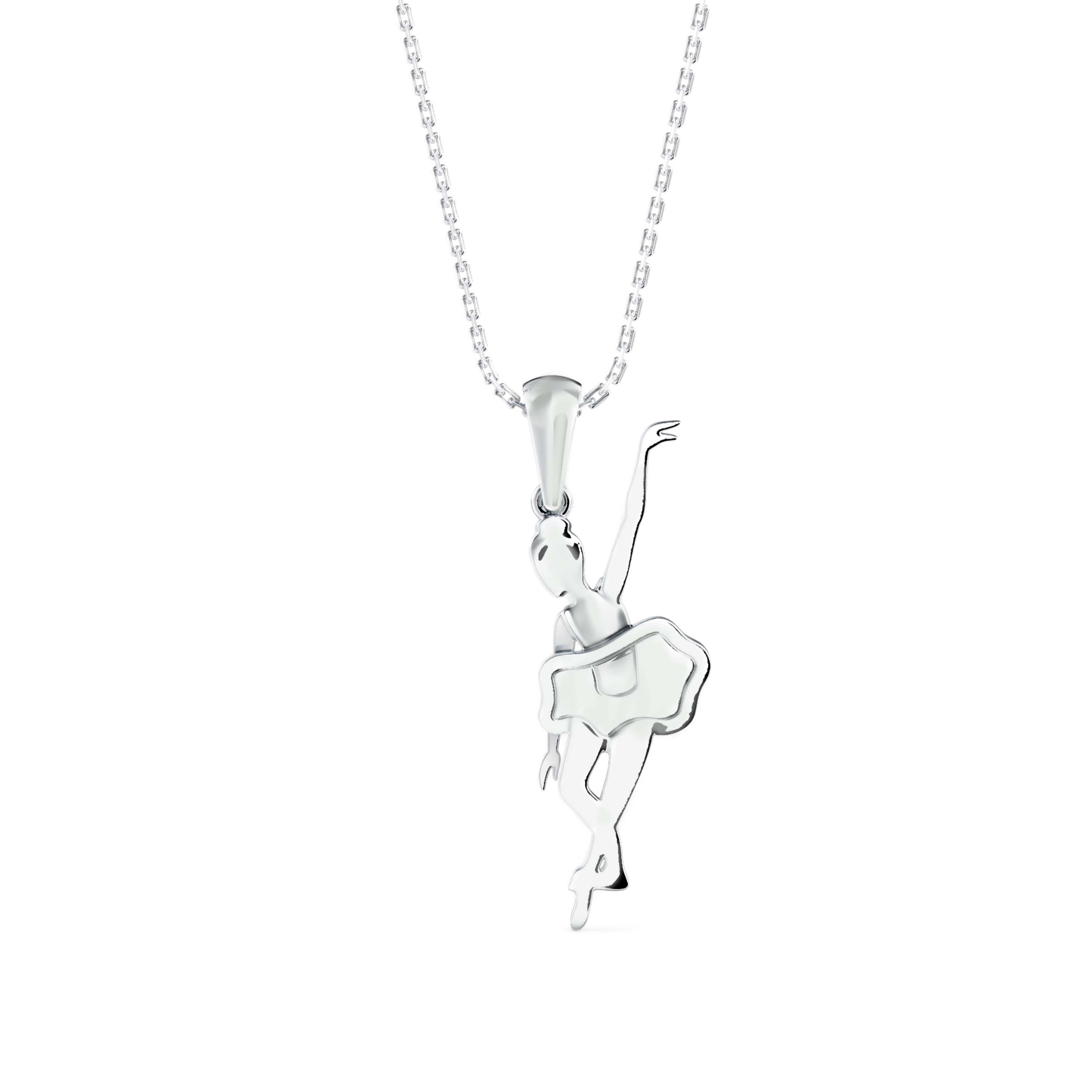 Gorgeous Ballerina Designe Gold Pendant Necklace