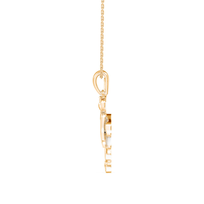 Gorgeous Ballerina Designe Gold Pendant Necklace