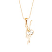 Gorgeous Ballerina Designe Gold Pendant Necklace