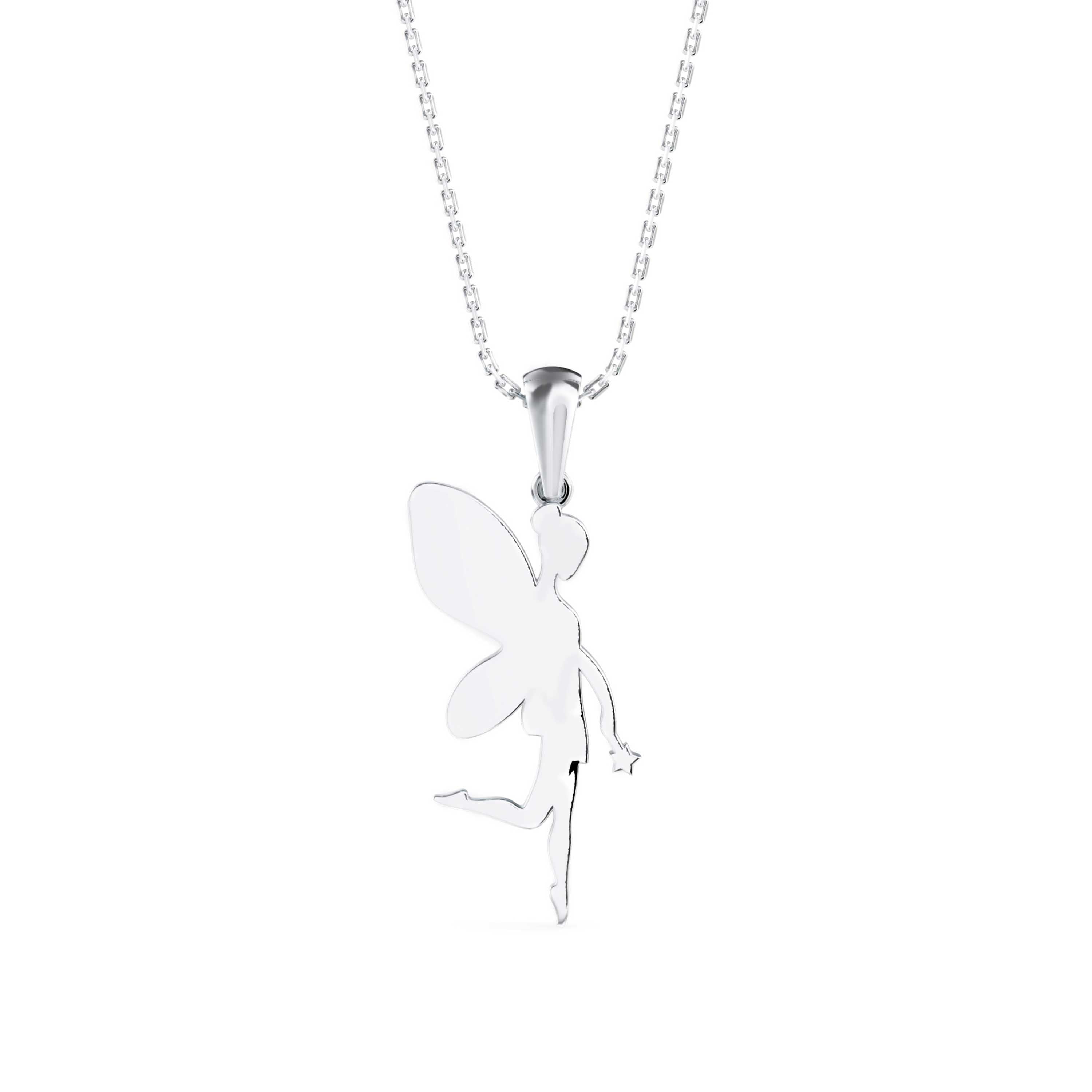 Angel Fairy Designe Gold Pendant Necklace