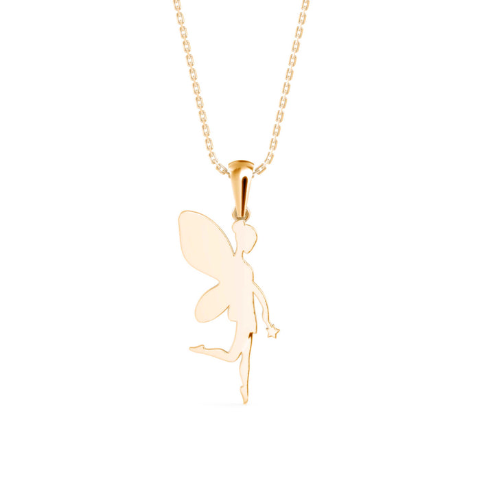 Angel Fairy Designe Gold Pendant Necklace