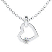 0.22Ct Heart Shape Bezel Lab-Grown Diamond Gold Pendant Necklace