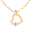 0.22Ct Heart Shape Bezel Lab-Grown Diamond Gold Pendant Necklace