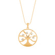 0.15Ct Tree of Life Design Lab-Grown Diamond Gold Pendant Necklace