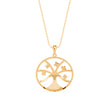 0.15Ct Tree of Life Design Lab-Grown Diamond Gold Pendant Necklace
