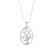 0.06Ct Tree of Life Design Pave Lab-Grown Diamond Gold Pendant Necklace
