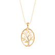0.06Ct Tree of Life Design Pave Lab-Grown Diamond Gold Pendant Necklace
