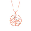 0.16Ct Openwork Tree Design Lab-Grown Diamond Gold Pendant Necklace