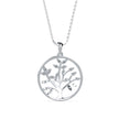 0.16Ct Openwork Tree Design Lab-Grown Diamond Gold Pendant Necklace