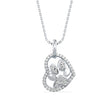 0.22Ct Heart Shape Prong Lab-Grown Diamond Gold Pendant Necklace