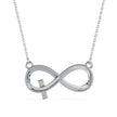 0.09Ct Infinity Cross Pave Set Lab-Grown Diamond Gold Pendant Necklace