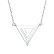 0.18Ct Triangle Shape Pave Set Lab-Grown Diamond Gold Pendant Necklace